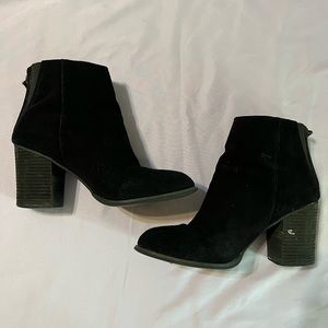Black suede ankle boots
